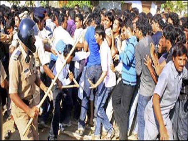 Cricket fans clash with police outside Nagpur stadium