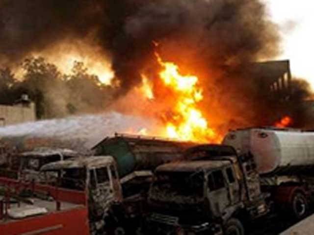 10 NATO oil tankers torched in Khairpur