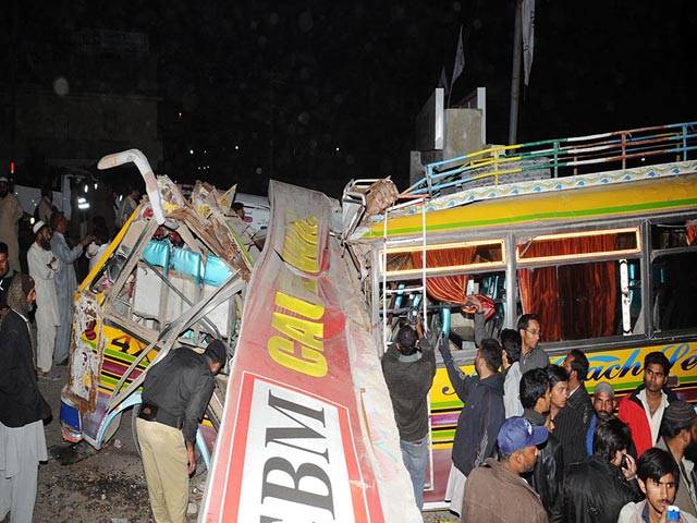 Funeral prayers of 7 who died in Karachi accident offered