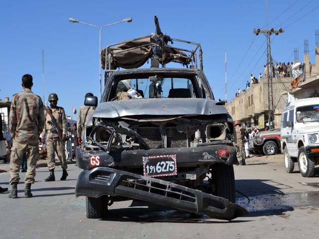 Two killed, 10 FC soldiers injured in Quetta bomb explosion