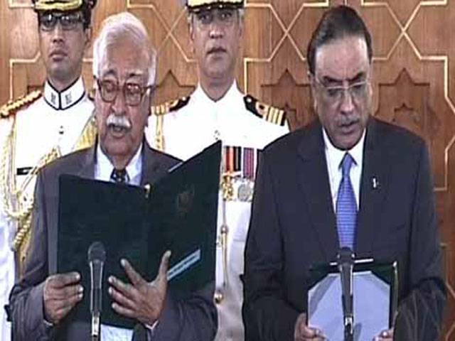 Justice (retd) Khoso takes oath as PM