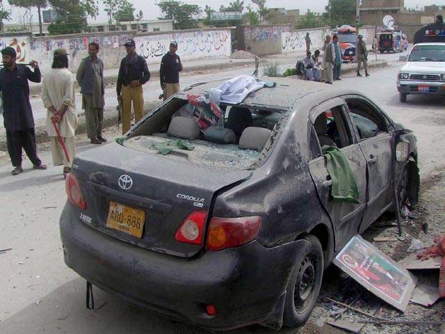 Five hurt as bomb explodes outside PPP office in Quetta