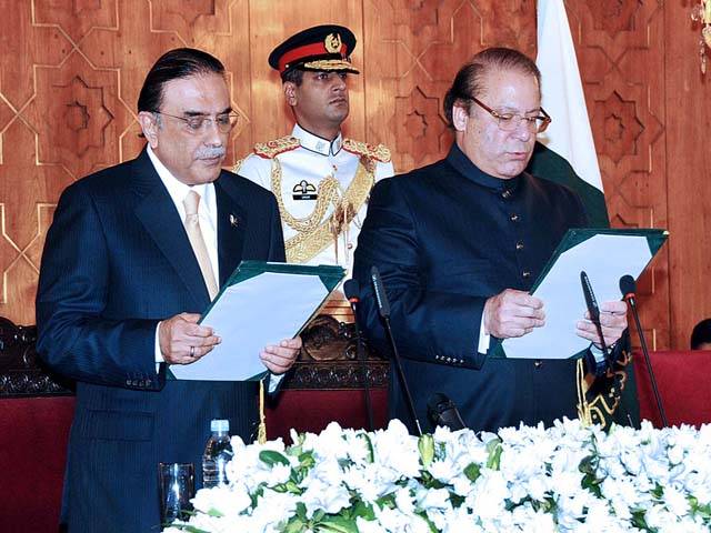 Nawaz Sharif takes oath as Prime Minister