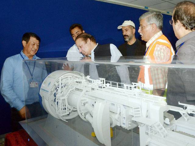 PM Nawaz Sharif visits the site of Neelum-Jhelum Hydro Power Project