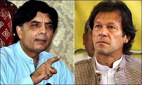 Nisar contacts Imran Khan, discusses Taliban 