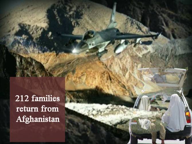 212 North Waziristan families return from Afghanistan