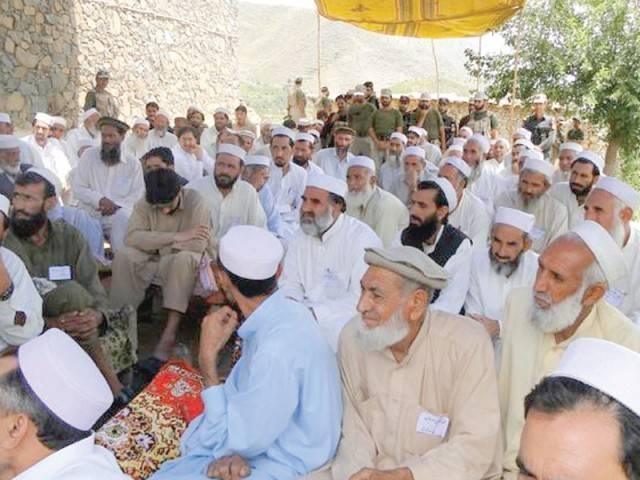  Bajaur Agency grand jirga expresses solidarity with Armed Forces