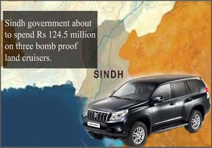 Security expensed in bomb-proof vehicles by Sindh government