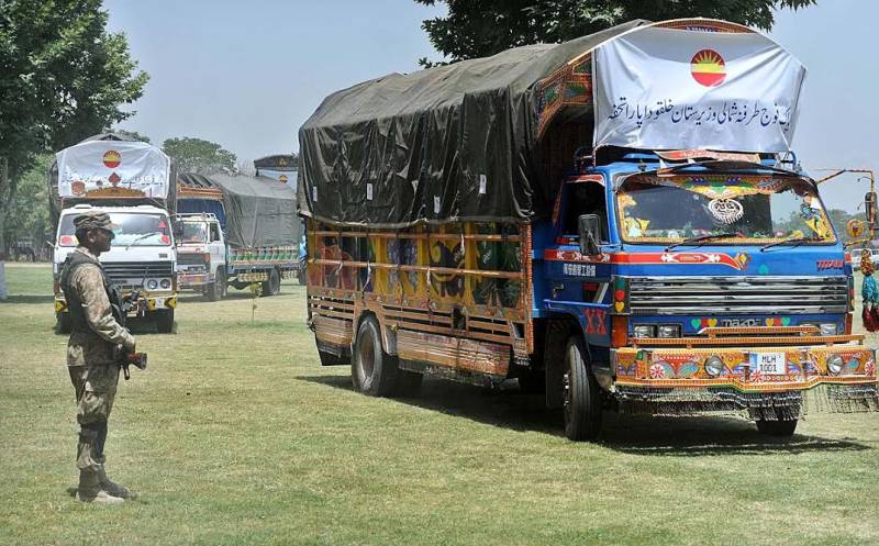 Pak Army dispatches consignment of 220 tons relief goods
