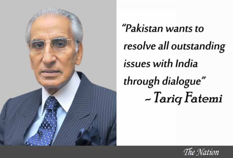Pakistan will resolve issues with India through talks: Fatemi