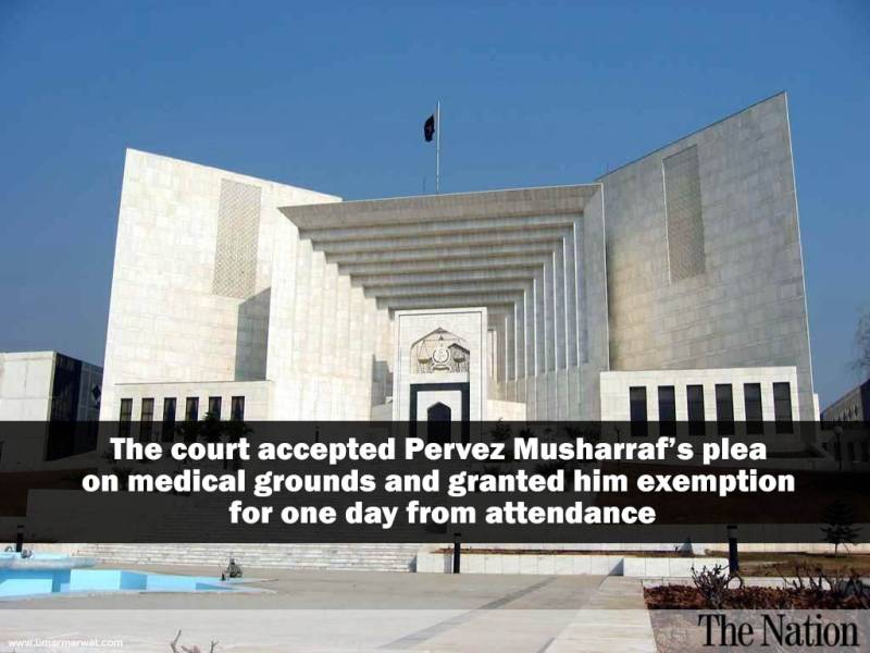 Pervez Musharraf granted exemption from attendance