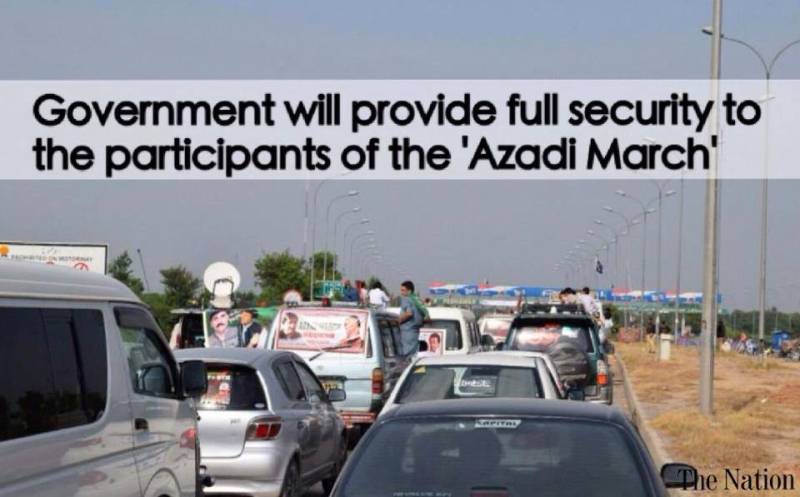 Punjab government agrees on security cover for PTI marchers