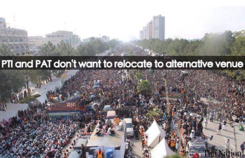 PTI and PAT refuse to leave their sit-in venues 