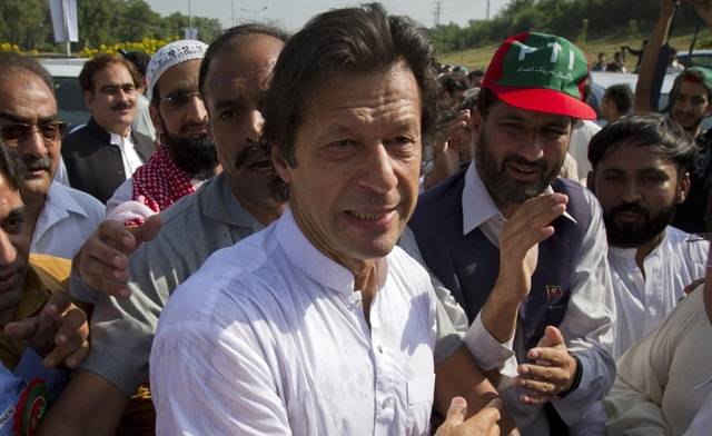 Imran Khan leaves the container for an undisclosed location