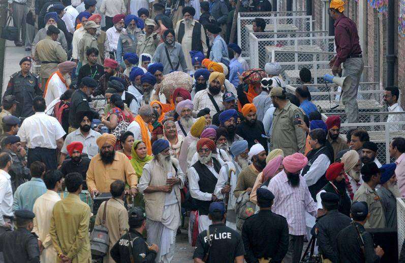 Sikh pilgrims reach Nankana Saheb for Baba Guru Nanak’s birth anniversary celebrations 