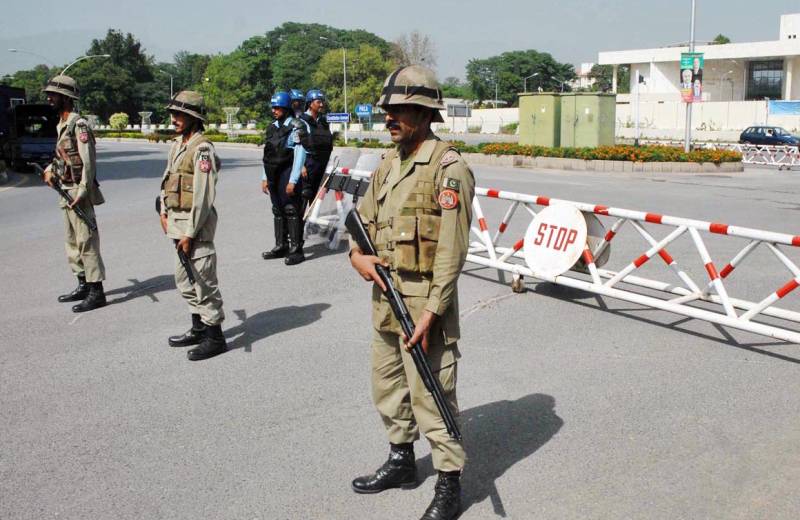 Army personnel leave Islamabad's Red Zone
