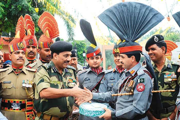 India, Pakistan troops exchange sweets on Indian Republic Day