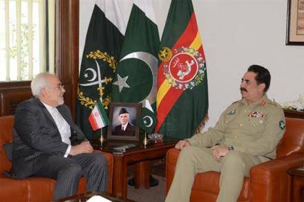 Army Chief, Iranian FM discuss defence and security cooperation