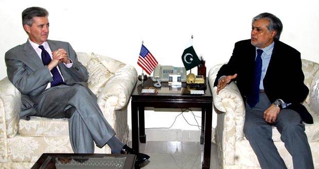 Ishaq Dar meets US Ambassador