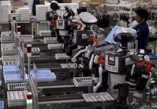 Robots working along with humans in industries