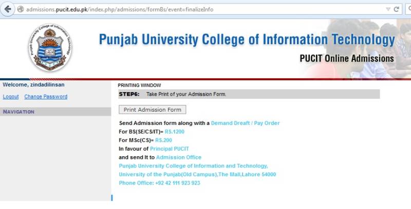 PUCIT overcharges admission forms fee from thousands PU Registrar orders to return Rs 1100 to each candidate