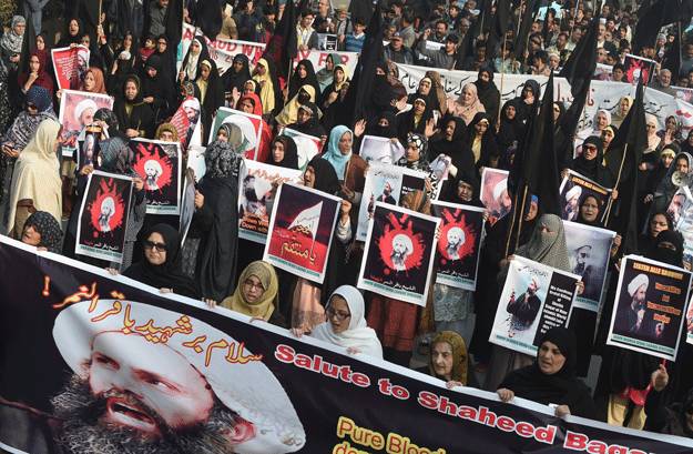 Pakistani Shia protest following Saudi cleric's execution