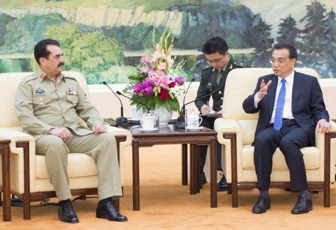 COAS meets China PM to discuss CPEC security