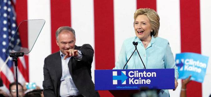 Hillary Clinton running mate Tim Kaine battles Trump with optimism