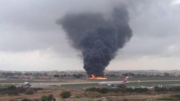 Malta plane crash: At least five killed as aircraft carrying EU border officials goes down in Luqa