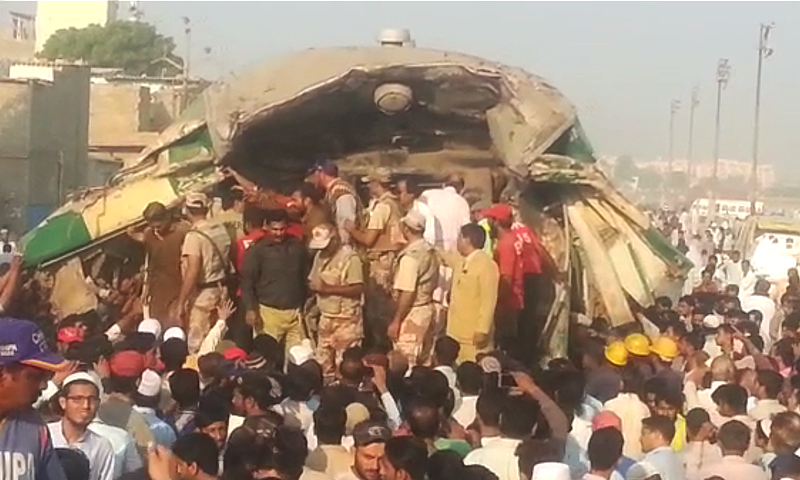 Trains collide near Landhi, Karachi; at least 19 dead, 50 injured