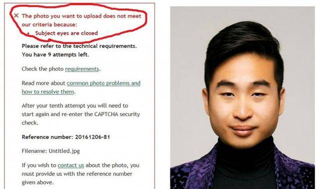 New Zealand passport robot identifies Asian descent applicant's eyes 'closed'