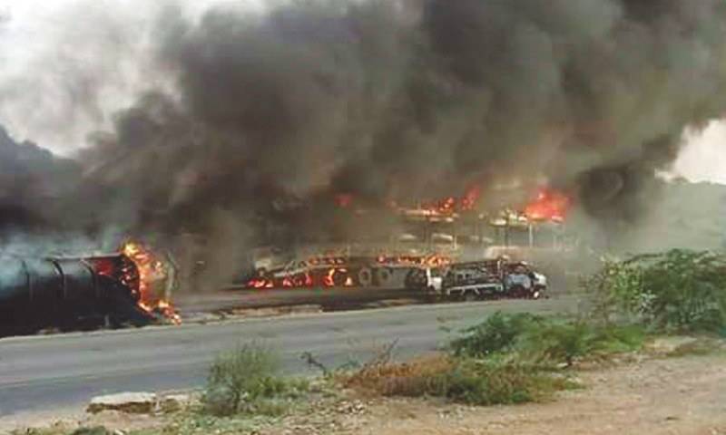 Two dead, 12 burnt in oil tanker explosion near Nooriabad 
