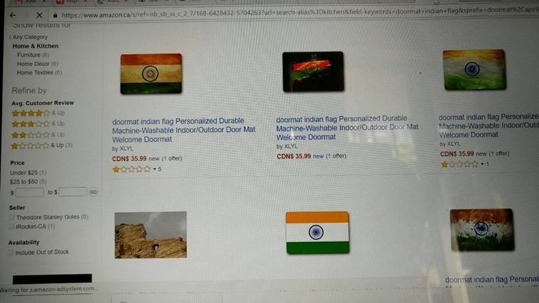 Fury over India flag doormats for sale on Amazon 