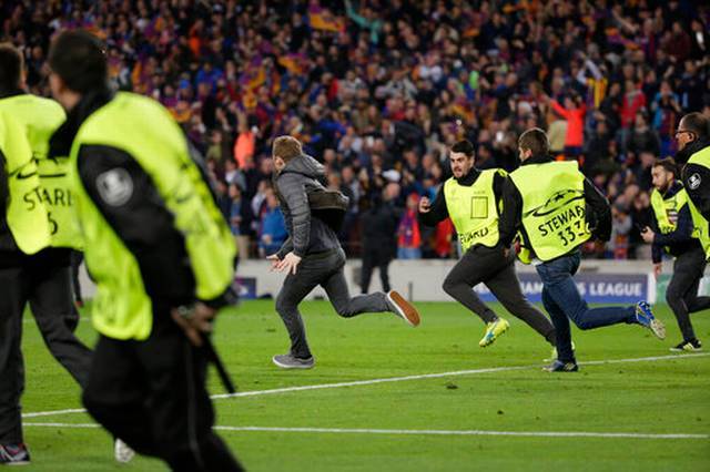 UEFA fines Barcelona for fans celebrating 6-1 win on pitch
