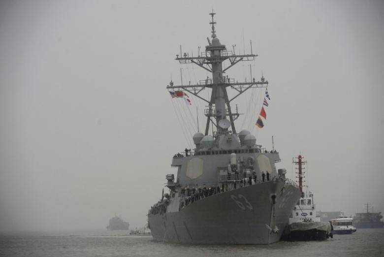 US warship in operation near disputed island in South China Sea