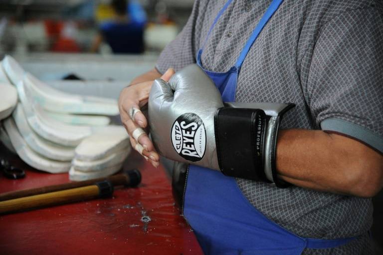 Mexican craftsmen made handwrought gloves for boxing legends