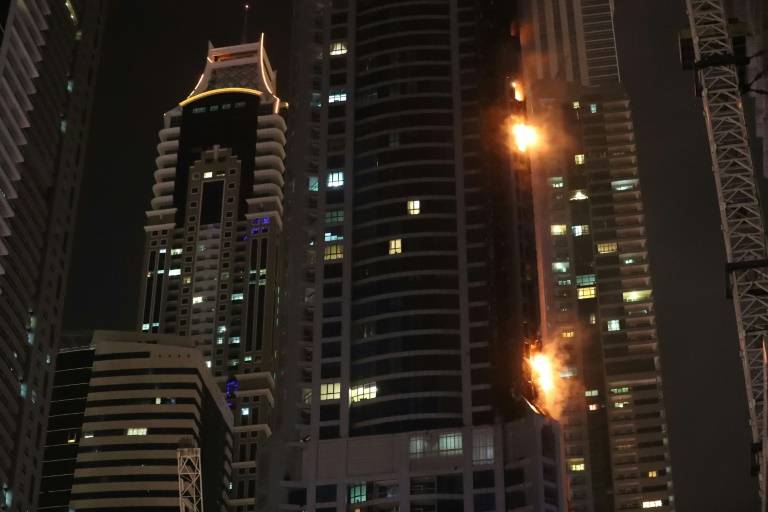 Blaze rips through Dubai skyscraper The Torch