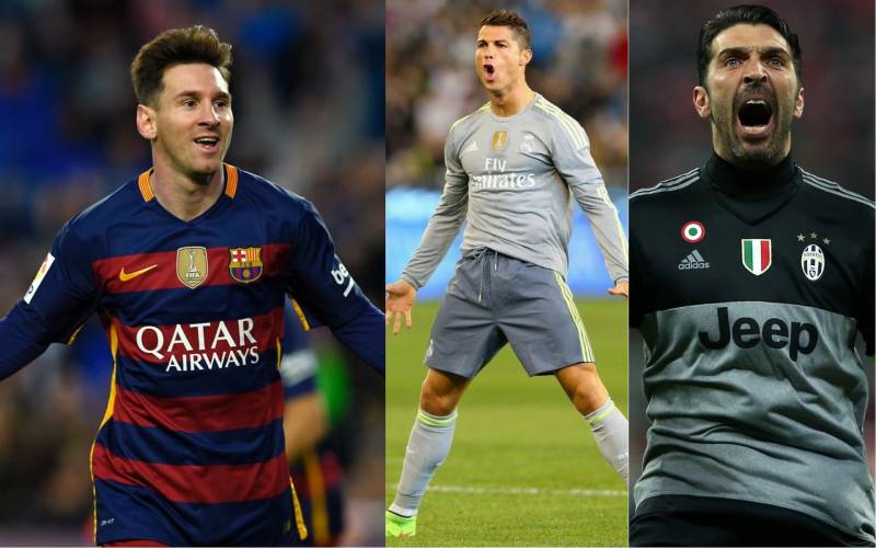 Ronaldo, Messi and Buffon to be nominees of UEFA Player of the Year
