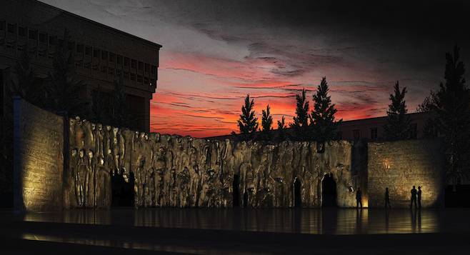 Thirty metre long 'Wall of Grief' memoralizes victims of Soviet occupation