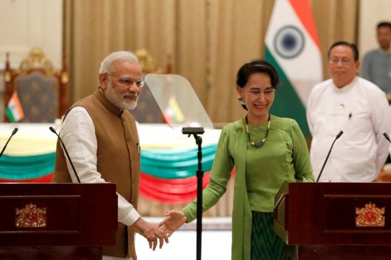 Suu Kyi thanks Modi for strong stance with regard to Rohingya Muslims