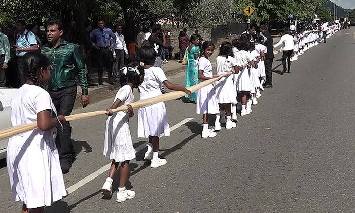 Sri Lanka probes 'longest saree' wedding for using kids