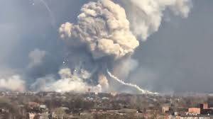 Thousands evacuated in Ukraine as ammunition depot explodes