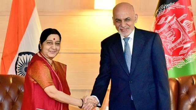 Ghani, Swaraj discuss bilateral strategic partnerships