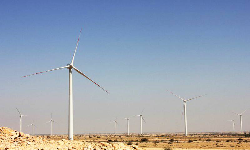 Work on 21 wind energy projects of 1000MW in full swing in Thatta