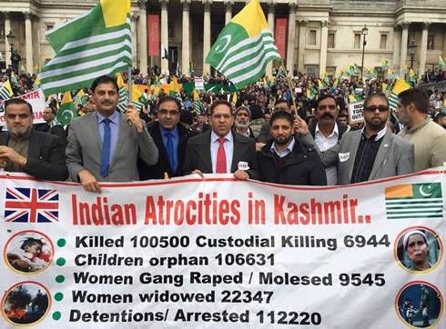 Kashmiri community protests outside Indian HC in London