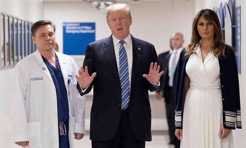 Trump visits mass school shooting survivors while FBI admits mishandling tips about shooter