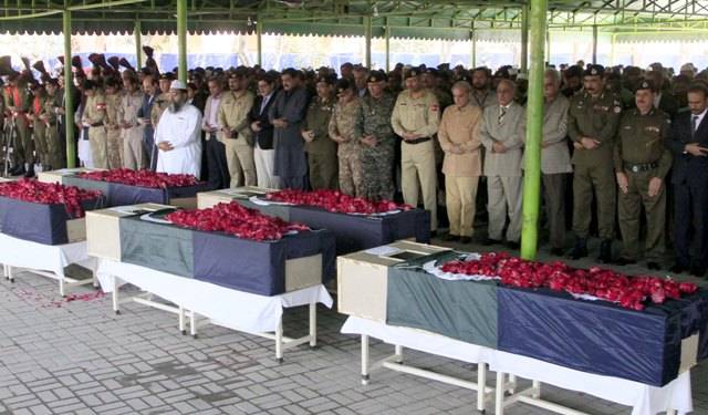 Funeral prayers of martyred policemen offered 