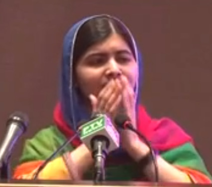Tearful Malala says thrilled to be back in Pakistan