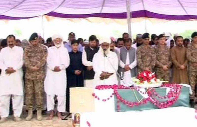 Funeral prayer of Colonel Sohail Abid offered in Vehari