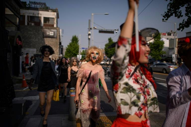 Rainbow flags and high heels: South Korea holds debut drag parade